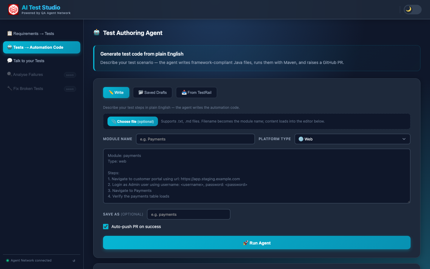 Test Authoring Agent